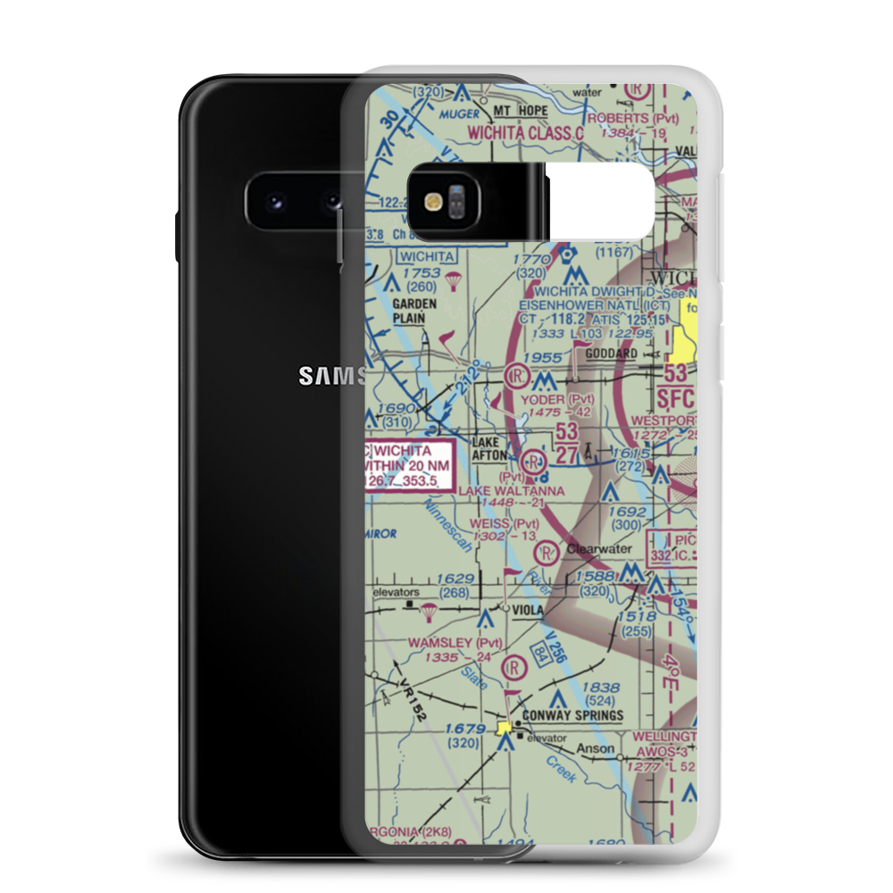 Lake Waltanna Airport (SN65) VFR Sectional Samsung Case Samsung Galaxy S10 model shown