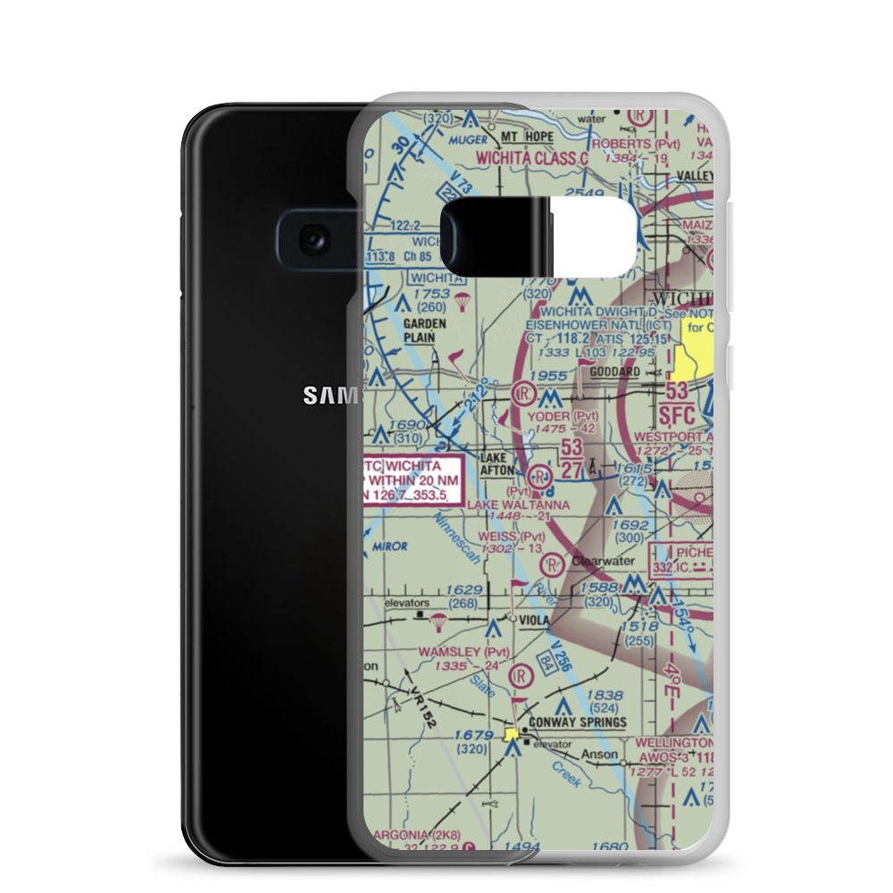 Lake Waltanna Airport (SN65) VFR Sectional Samsung Case Samsung Galaxy S10e model shown