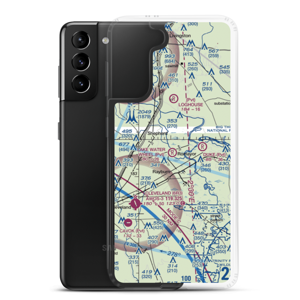 Lake Water Wheel Airport (XS99) VFR Sectional Samsung Case Samsung Galaxy S21 Plus model shown