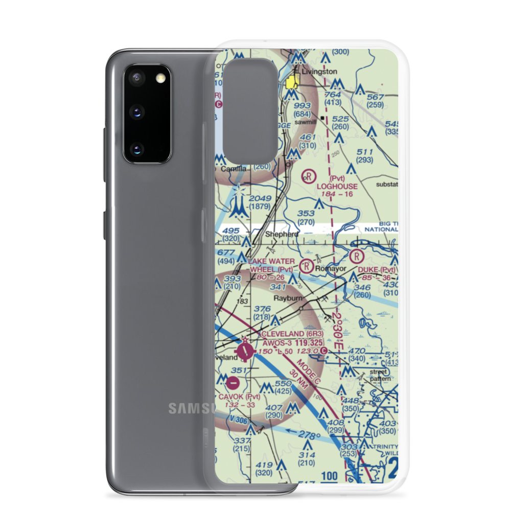 Lake Water Wheel Airport (XS99) VFR Sectional Samsung Case Samsung Galaxy S20 model shown