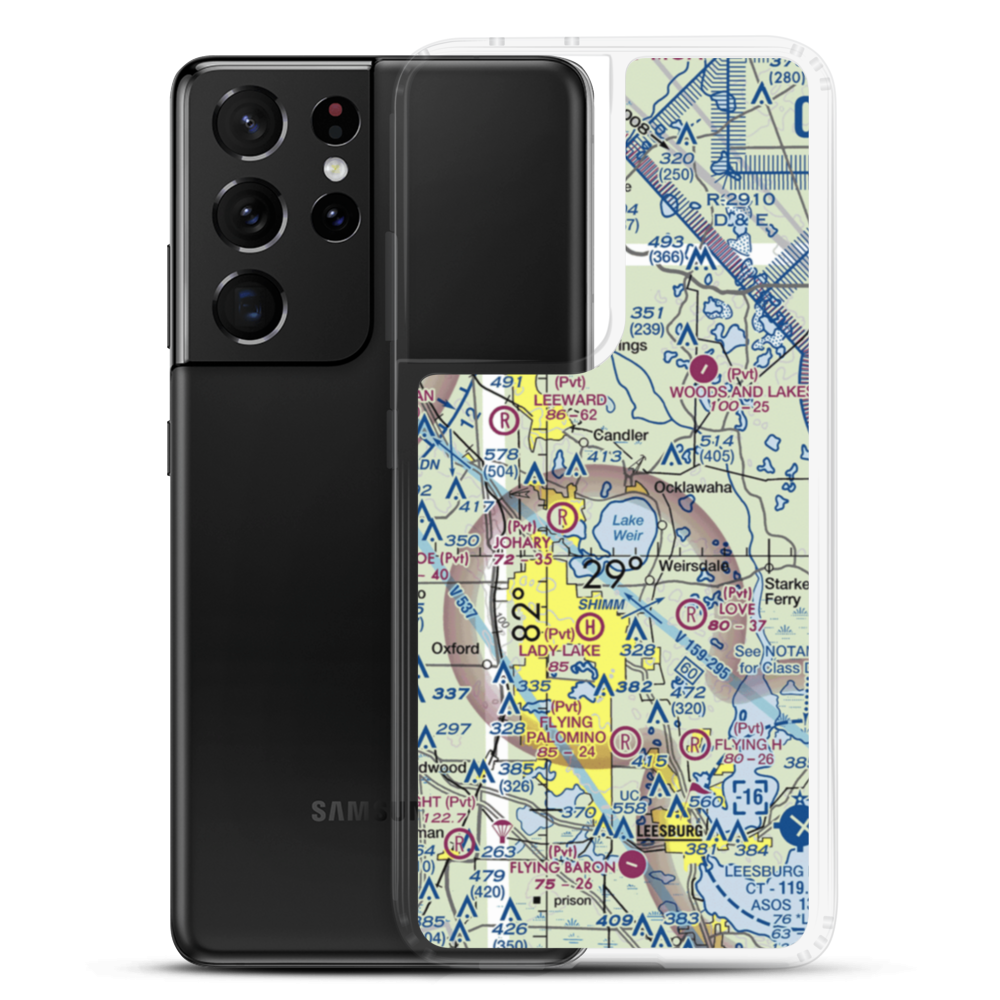 Lake Weir Seaplane Base (24FA) VFR Sectional Samsung Case Samsung Galaxy S21 Ultra model shown