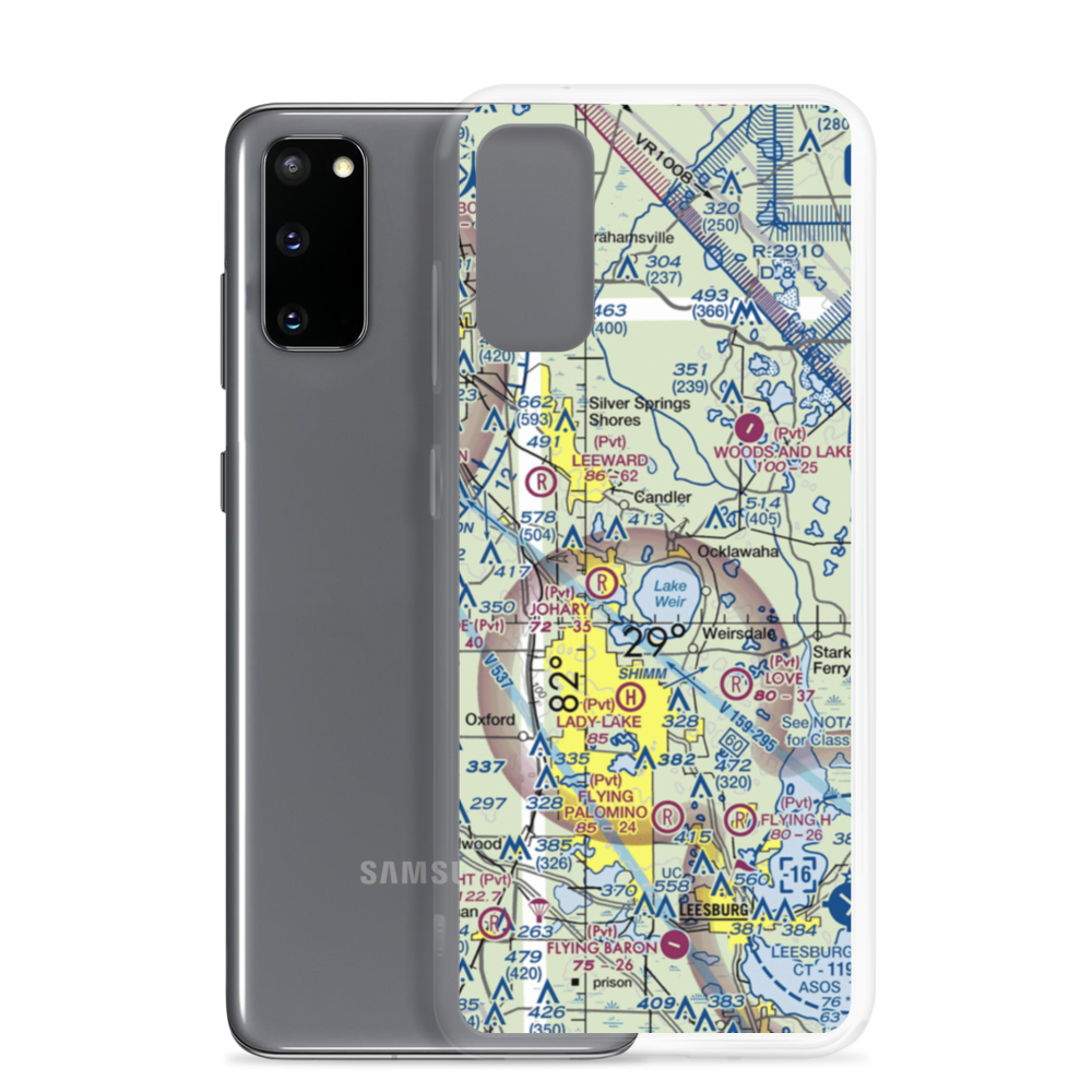 Lake Weir Seaplane Base (24FA) VFR Sectional Samsung Case Samsung Galaxy S20 model shown