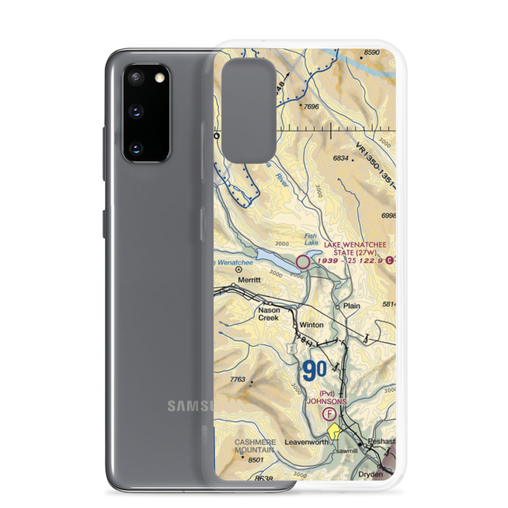 Lake Wenatchee State Airport (27W) VFR Sectional Samsung Case Samsung Galaxy S20 model shown