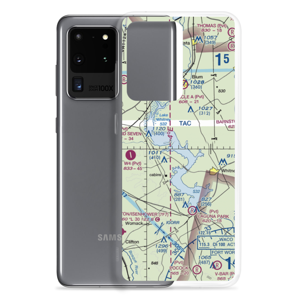 Lake Whitney Country Club Airport (37XS) VFR Sectional Samsung Case Samsung Galaxy S20 Ultra model shown