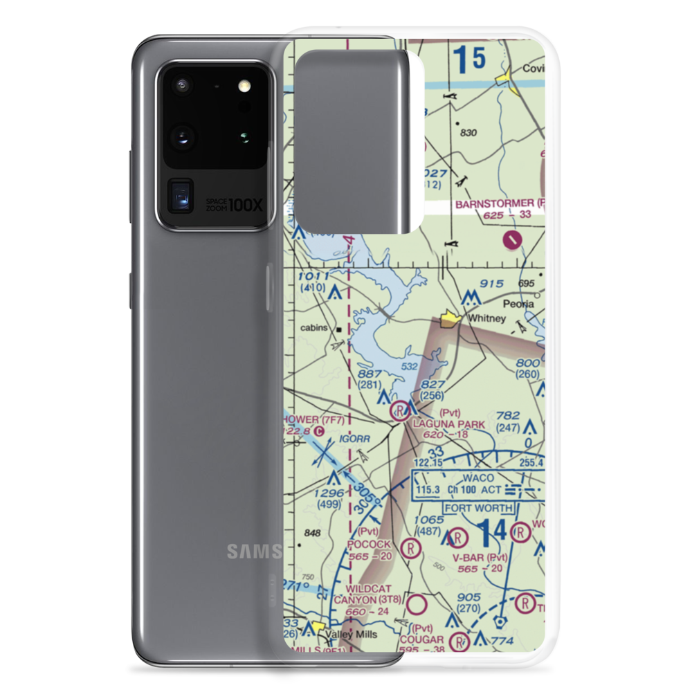 Lake Whitney State Park Airport (F50) VFR Sectional Samsung Case Samsung Galaxy S20 Ultra model shown
