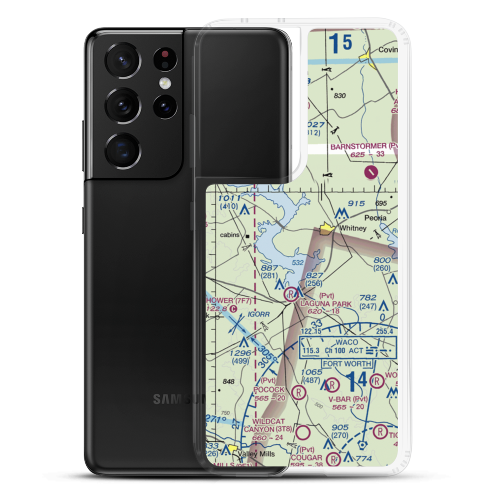 Lake Whitney State Park Airport (F50) VFR Sectional Samsung Case Samsung Galaxy S21 Ultra model shown
