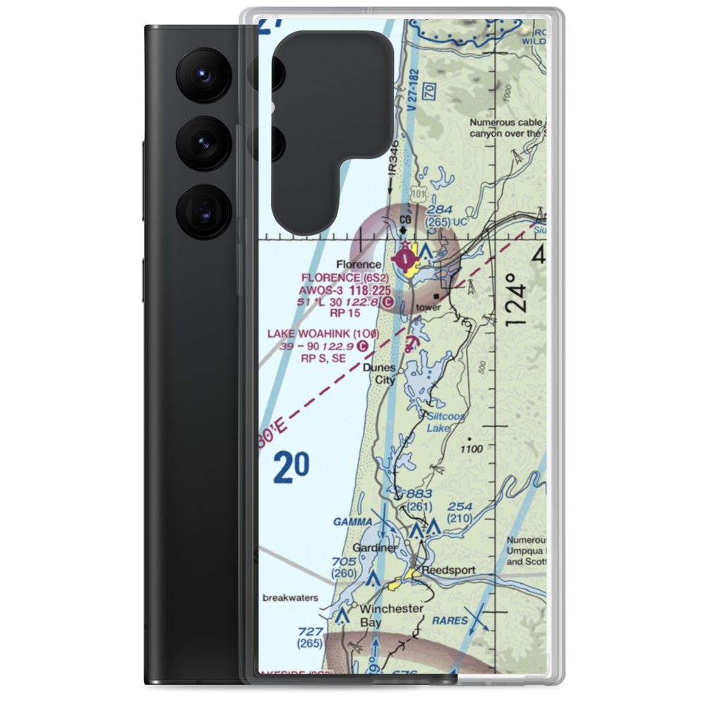 Lake Woahink Seaplane Base (1O0) VFR Sectional Samsung Case Samsung Galaxy S22 Ultra model shown