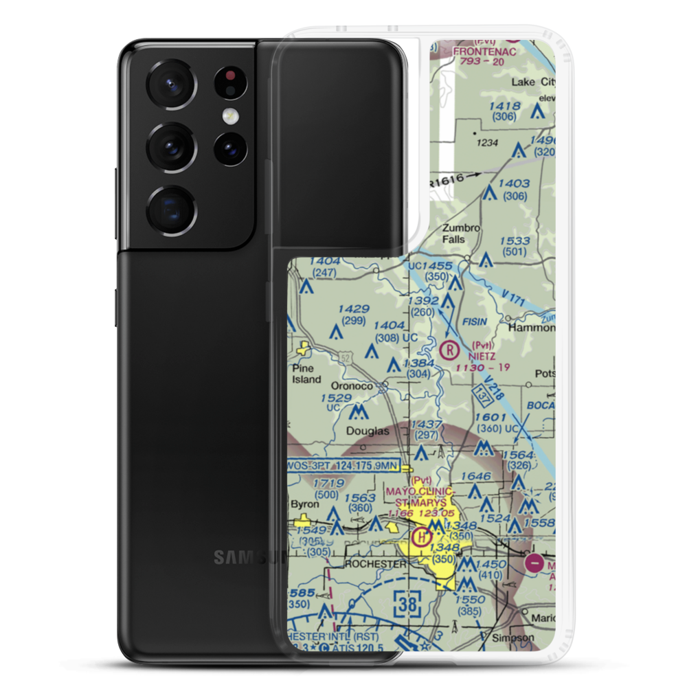 Lake Zumbro Seaplane Base (8MN0) VFR Sectional Samsung Case Samsung Galaxy S21 Ultra model shown