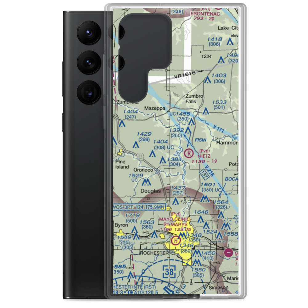 Lake Zumbro Seaplane Base (8MN0) VFR Sectional Samsung Case Samsung Galaxy S22 Ultra model shown