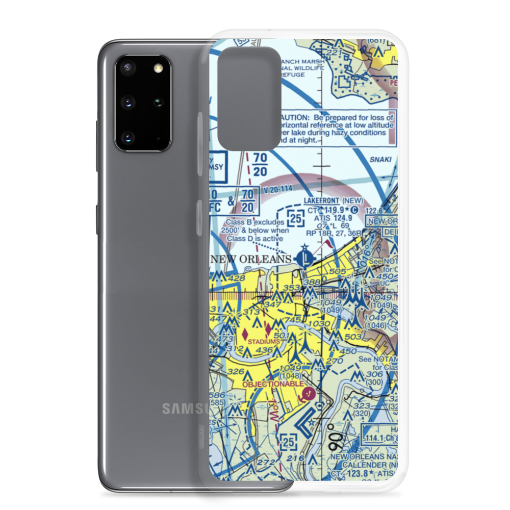 Lakefront Airport (NEW) VFR Sectional Samsung Case Samsung Galaxy S20 Plus model shown