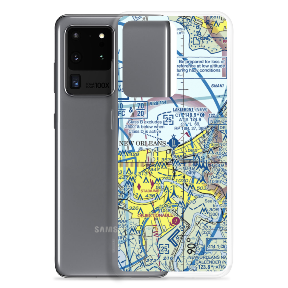 Lakefront Airport (NEW) VFR Sectional Samsung Case Samsung Galaxy S20 Ultra model shown