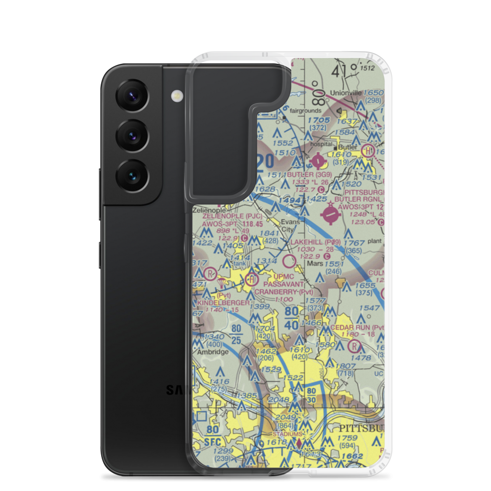Lakehill Airport (P09) VFR Sectional Samsung Case Samsung Galaxy S22 model shown