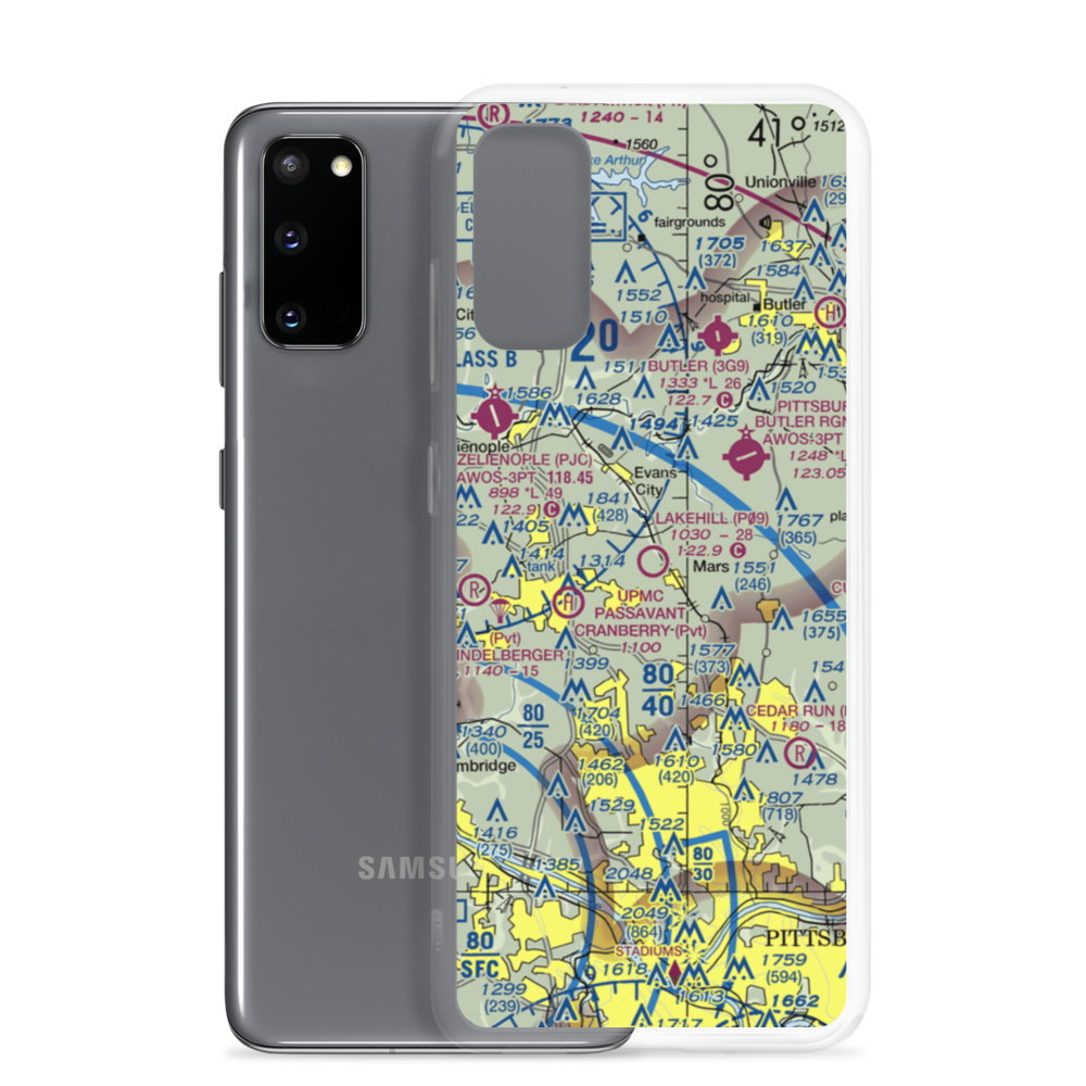 Lakehill Airport (P09) VFR Sectional Samsung Case Samsung Galaxy S20 model shown