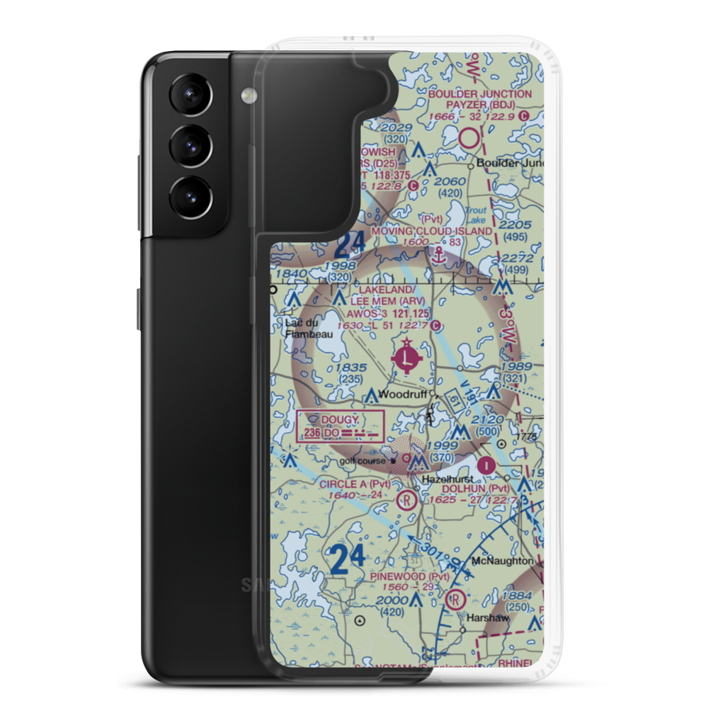 Lakeland-Noble F. Lee Memorial field (ARV) VFR Sectional Samsung Case Samsung Galaxy S21 Plus model shown