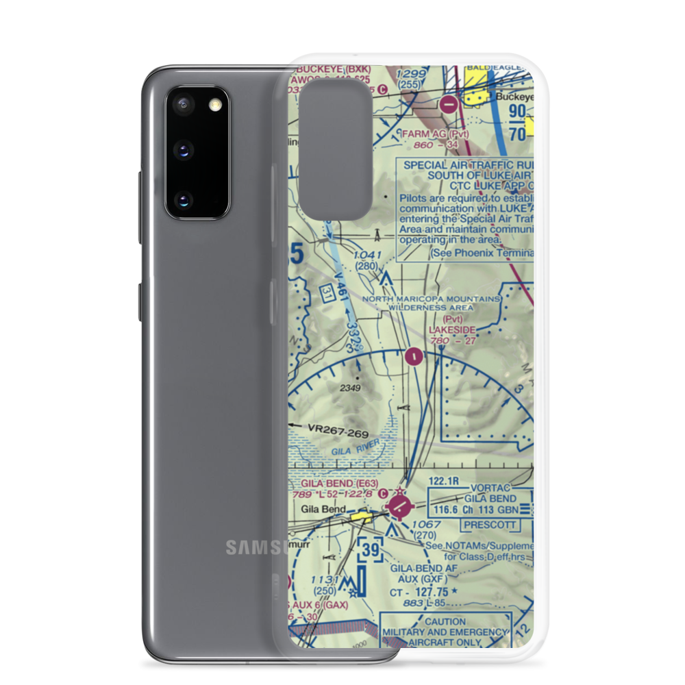 Lakeside Airpark (AZ05) VFR Sectional Samsung Case Samsung Galaxy S20 model shown