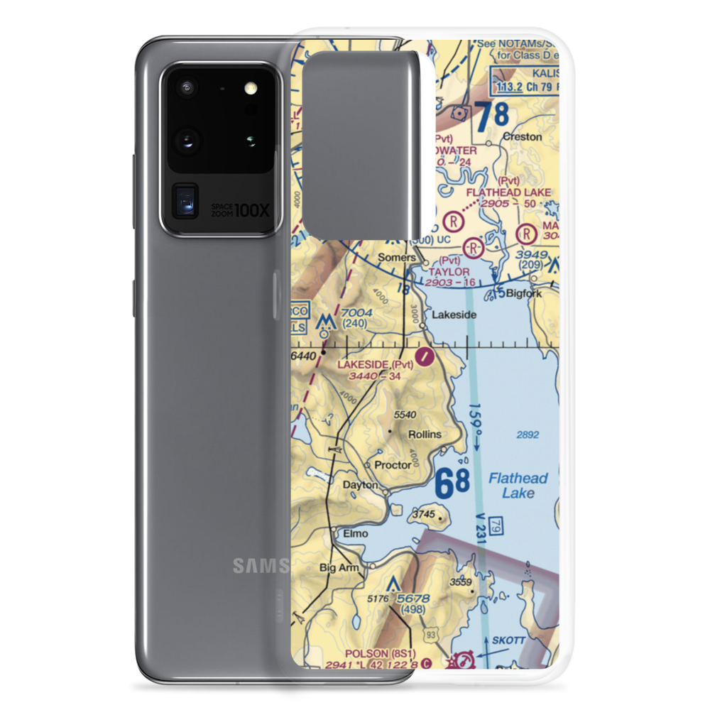Lakeside Airport (MT03) VFR Sectional Samsung Case Samsung Galaxy S20 Ultra model shown
