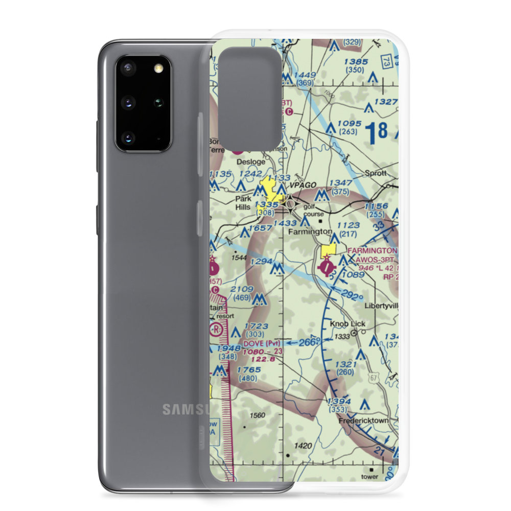 Lakeside Airport (MU65) VFR Sectional Samsung Case Samsung Galaxy S20 Plus model shown