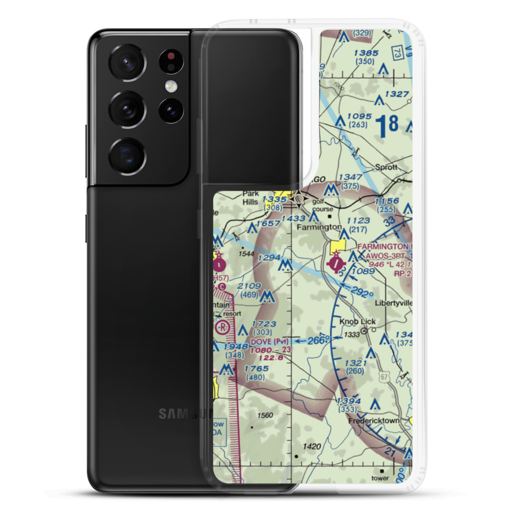 Lakeside Airport (MU65) VFR Sectional Samsung Case Samsung Galaxy S21 Ultra model shown