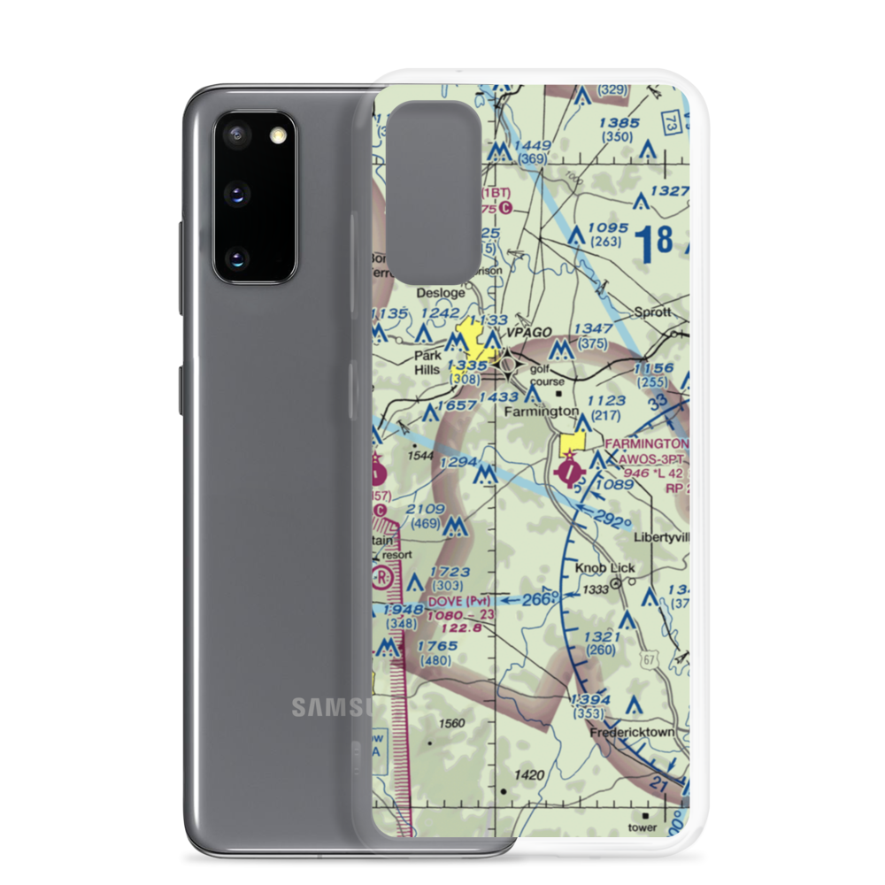 Lakeside Airport (MU65) VFR Sectional Samsung Case Samsung Galaxy S20 model shown