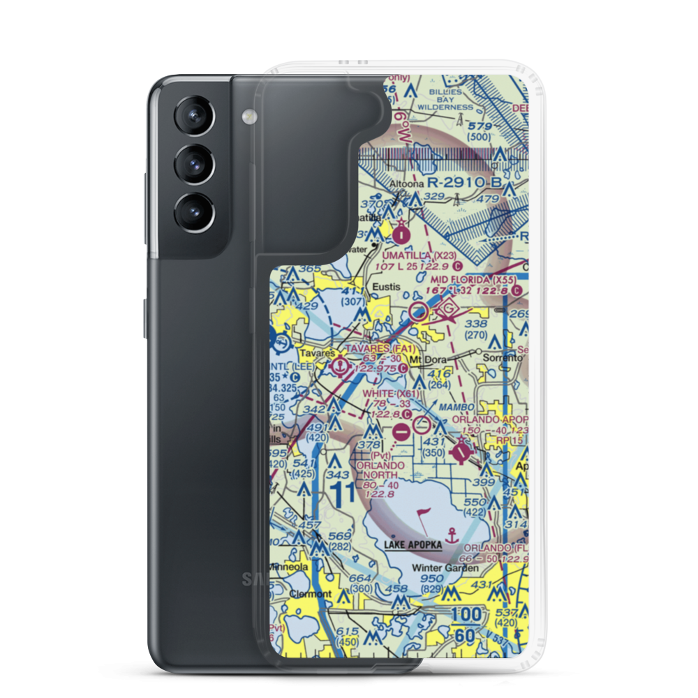 Lakeside Seaplane Base (22FL) VFR Sectional Samsung Case Samsung Galaxy S21 model shown