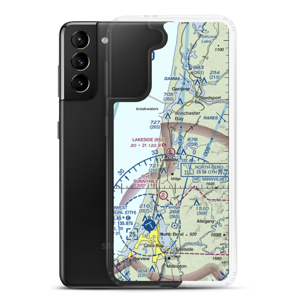 Lakeside State Airport (9S3) VFR Sectional Samsung Case Samsung Galaxy S21 Plus model shown
