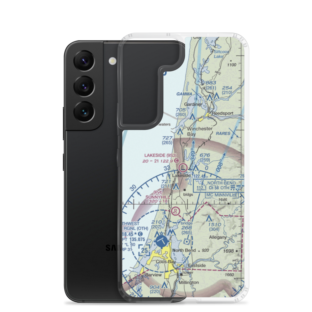 Lakeside State Airport (9S3) VFR Sectional Samsung Case Samsung Galaxy S22 model shown