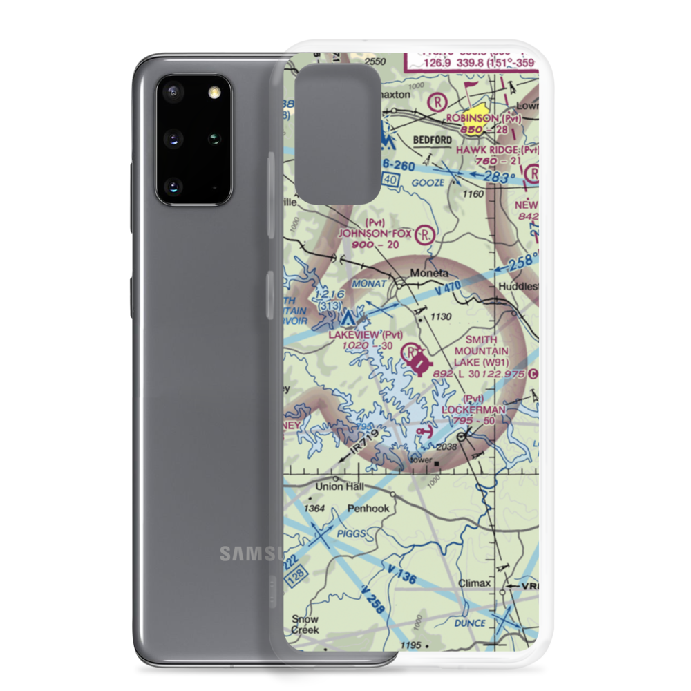 Lakeview Aerodrome (VA68) VFR Sectional Samsung Case Samsung Galaxy S20 Plus model shown