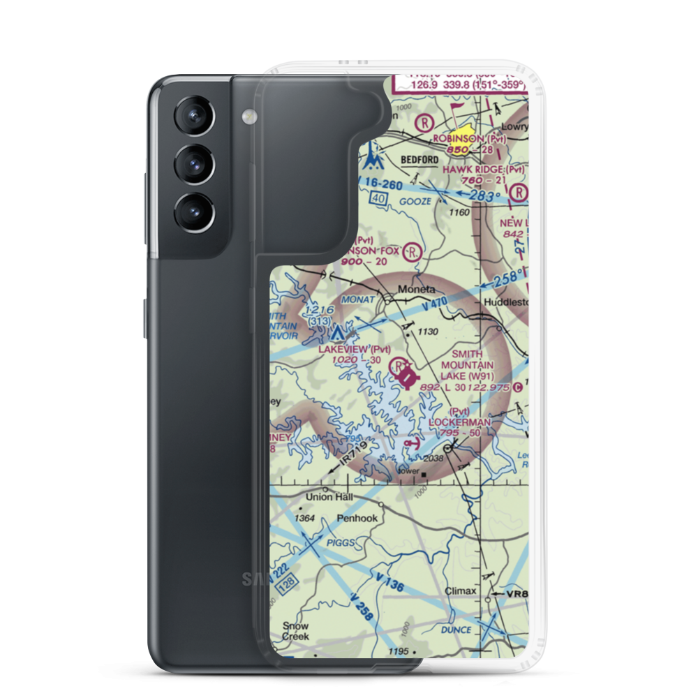 Lakeview Aerodrome (VA68) VFR Sectional Samsung Case Samsung Galaxy S21 model shown