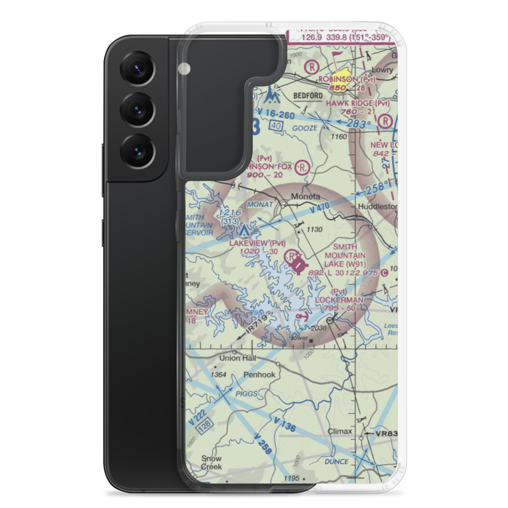 Lakeview Aerodrome (VA68) VFR Sectional Samsung Case Samsung Galaxy S22 Plus model shown