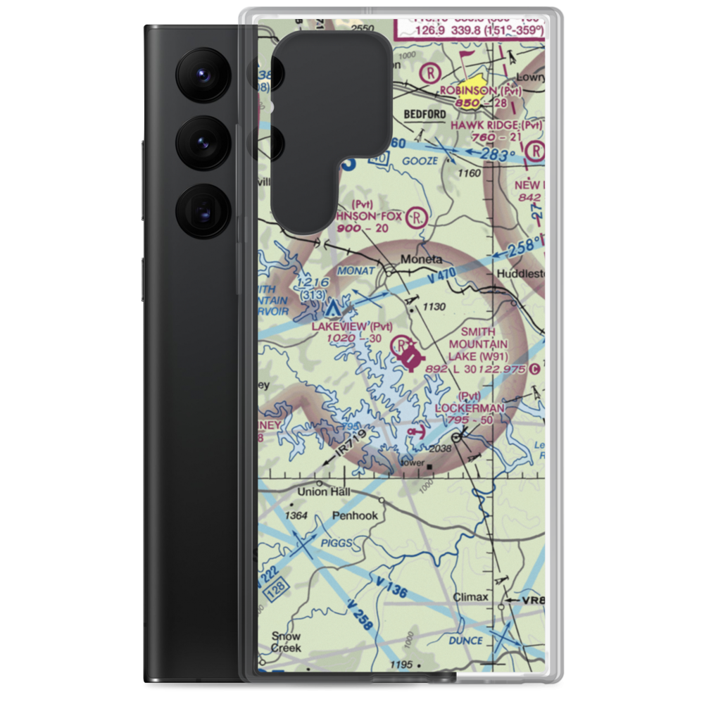 Lakeview Aerodrome (VA68) VFR Sectional Samsung Case Samsung Galaxy S22 Ultra model shown