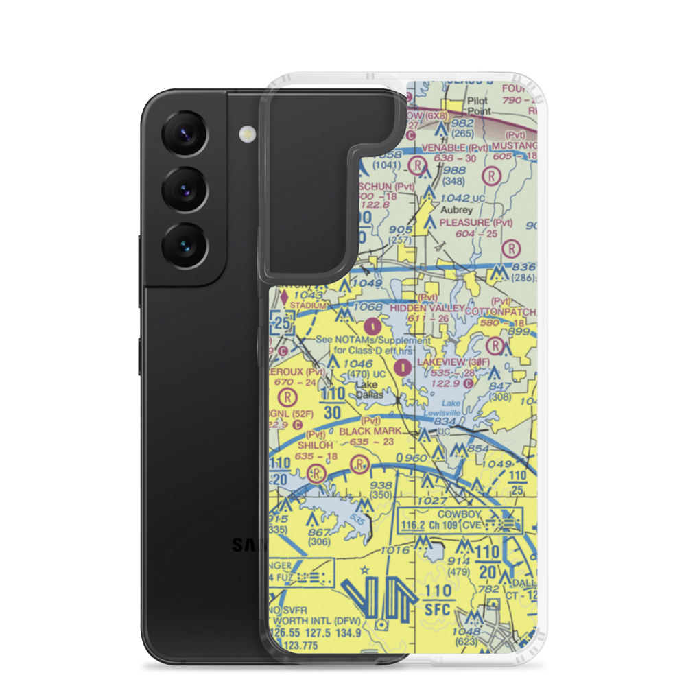 Lakeview Airport (30F) VFR Sectional Samsung Case Samsung Galaxy S22 model shown