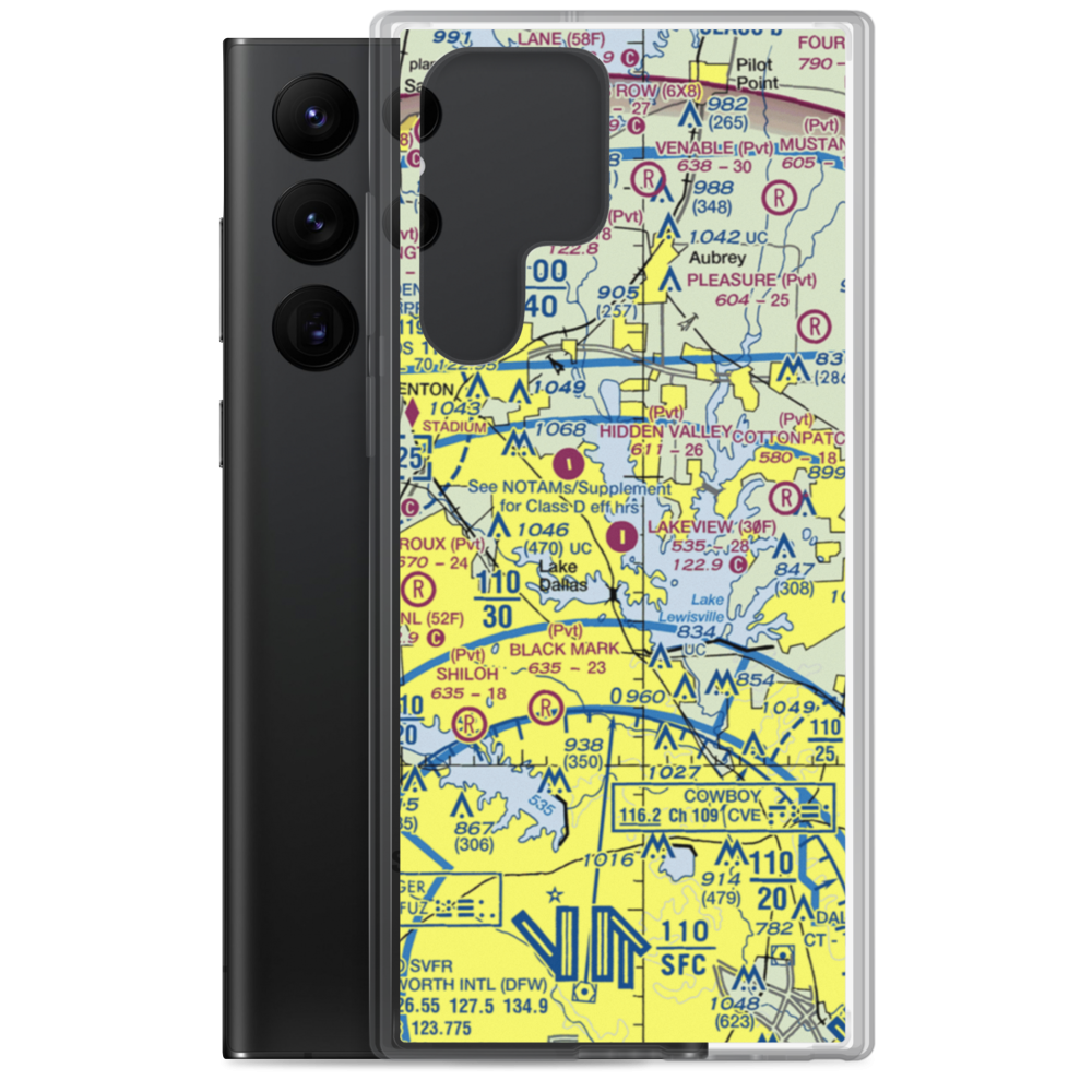 Lakeview Airport (30F) VFR Sectional Samsung Case Samsung Galaxy S22 Ultra model shown