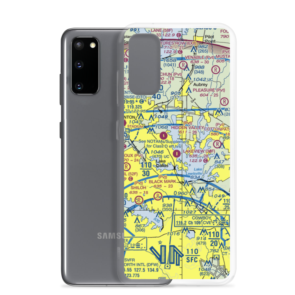 Lakeview Airport (30F) VFR Sectional Samsung Case Samsung Galaxy S20 model shown