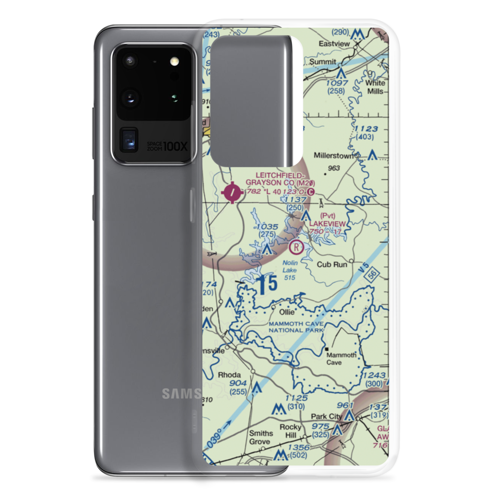 Lakeview Airport (69KY) VFR Sectional Samsung Case Samsung Galaxy S20 Ultra model shown