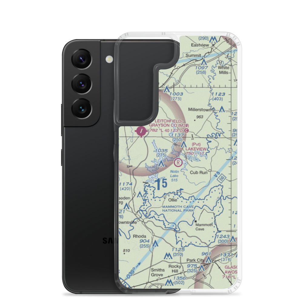 Lakeview Airport (69KY) VFR Sectional Samsung Case Samsung Galaxy S22 model shown