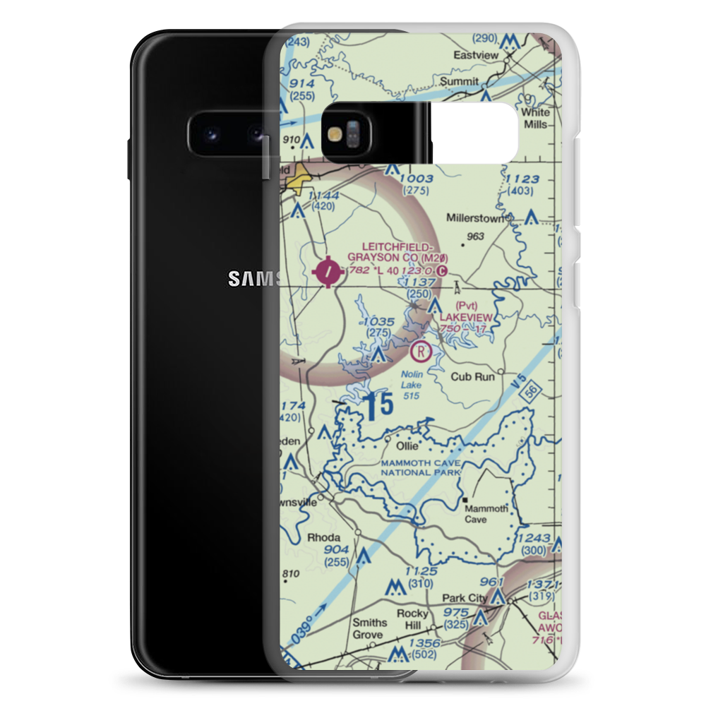 Lakeview Airport (69KY) VFR Sectional Samsung Case Samsung Galaxy S10+ model shown