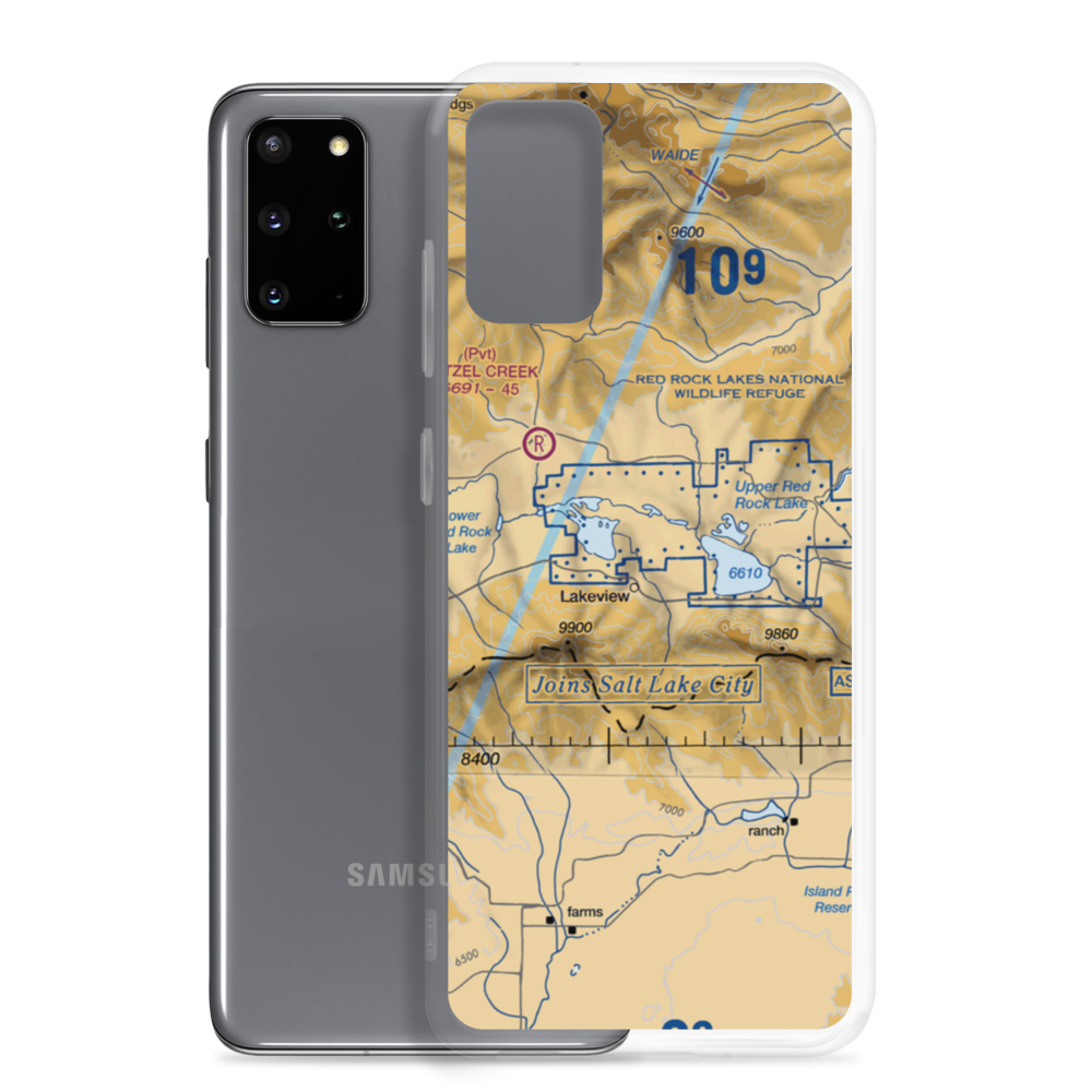 Lakeview Airport (MT46) VFR Sectional Samsung Case Samsung Galaxy S20 Plus model shown
