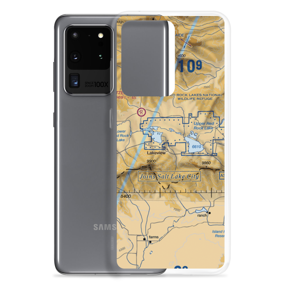 Lakeview Airport (MT46) VFR Sectional Samsung Case Samsung Galaxy S20 Ultra model shown