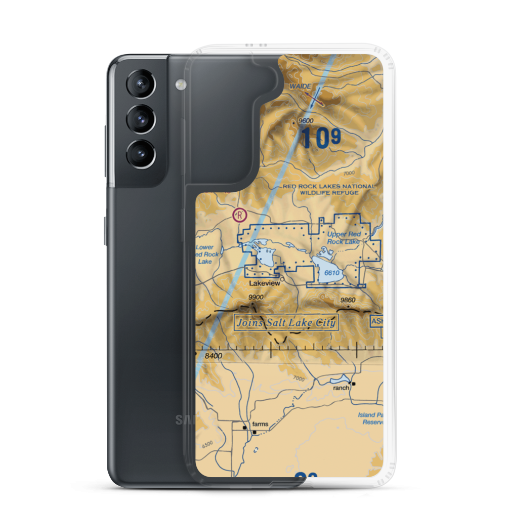 Lakeview Airport (MT46) VFR Sectional Samsung Case Samsung Galaxy S21 model shown