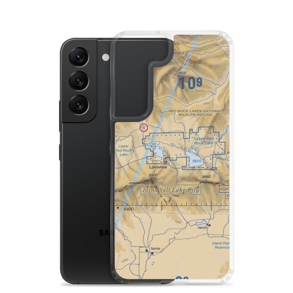 Lakeview Airport (MT46) VFR Sectional Samsung Case Samsung Galaxy S22 model shown