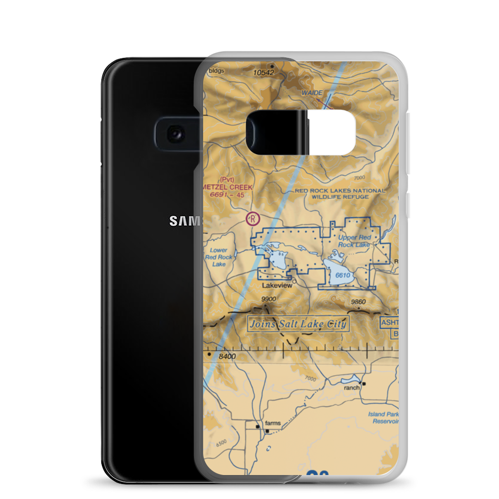 Lakeview Airport (MT46) VFR Sectional Samsung Case Samsung Galaxy S10e model shown