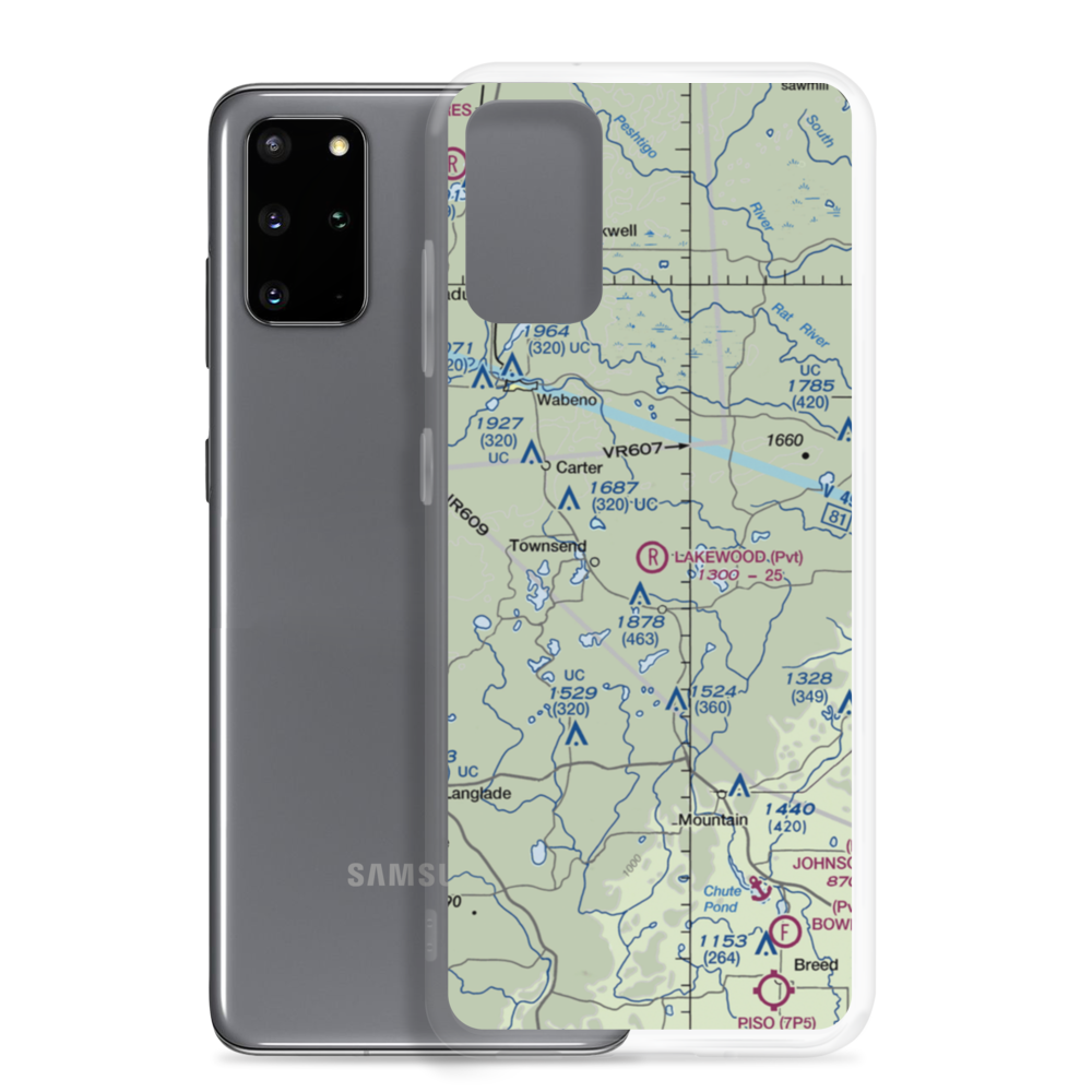 Lakewood Airpark (4WN3) VFR Sectional Samsung Case Samsung Galaxy S20 Plus model shown