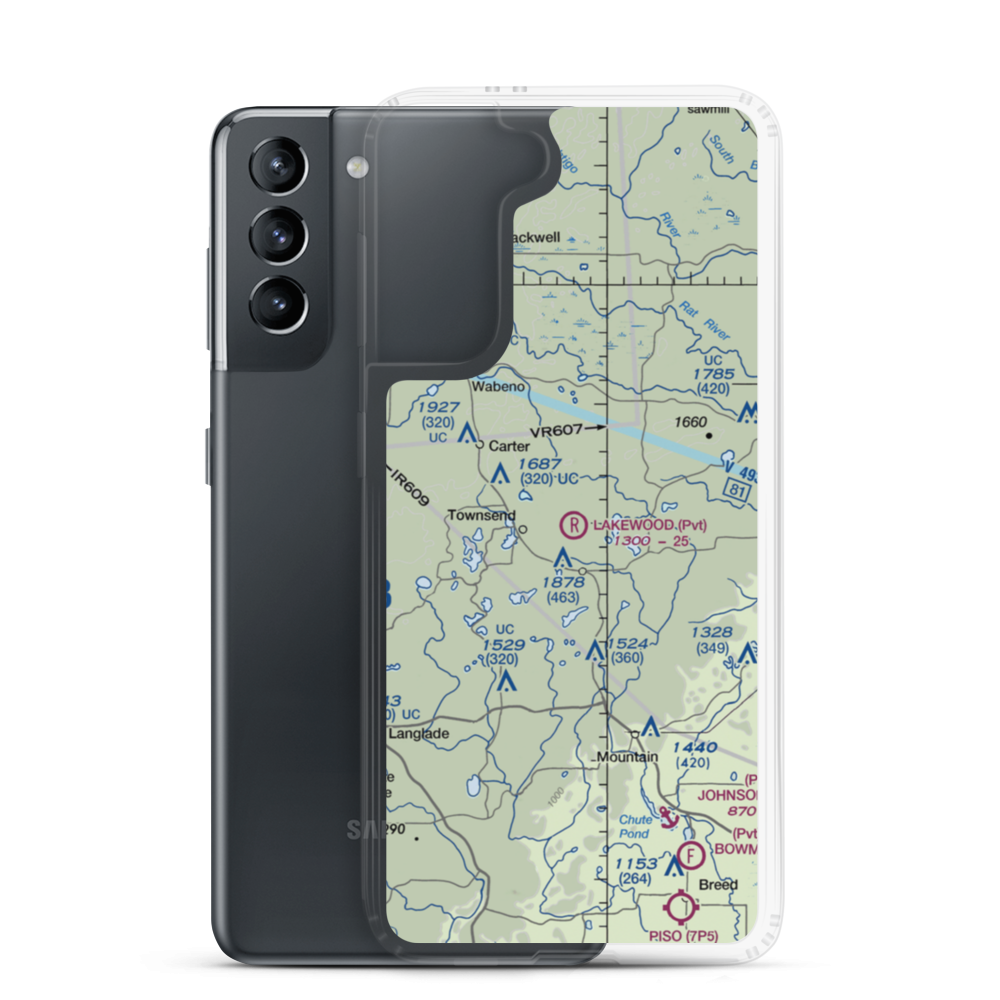 Lakewood Airpark (4WN3) VFR Sectional Samsung Case Samsung Galaxy S21 model shown