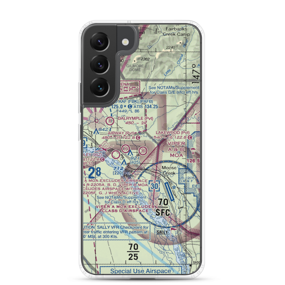 Lakewood Airport (78AA) VFR Sectional Samsung Case Samsung Galaxy S22 Plus model shown