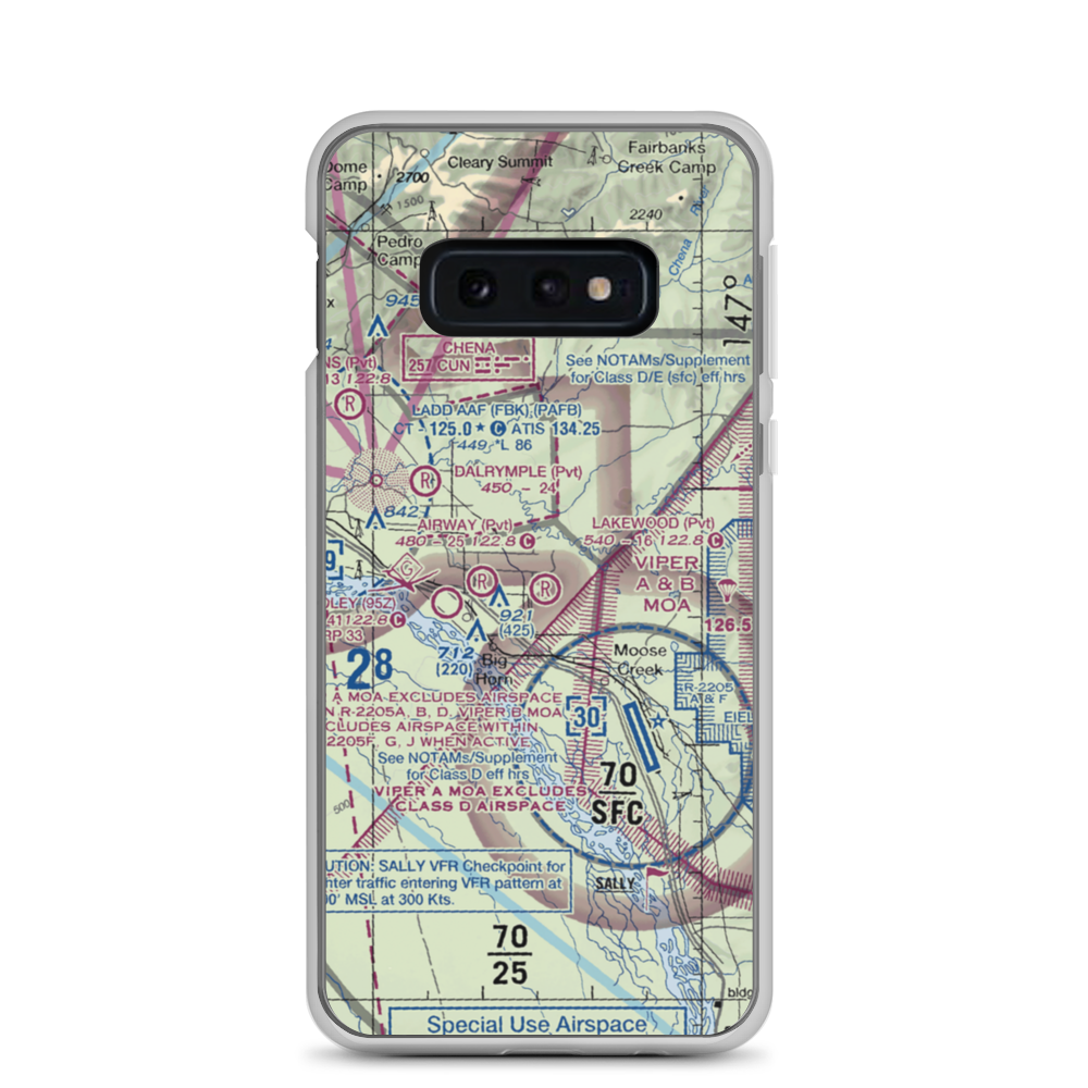 Lakewood Airport (78AA) VFR Sectional Samsung Case Samsung Galaxy S10e model shown