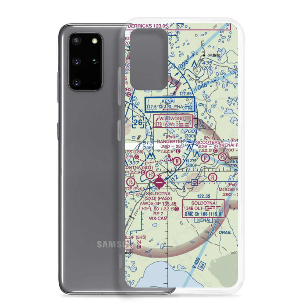 Lakewood Airstrip (53AK) VFR Sectional Samsung Case Samsung Galaxy S20 Plus model shown