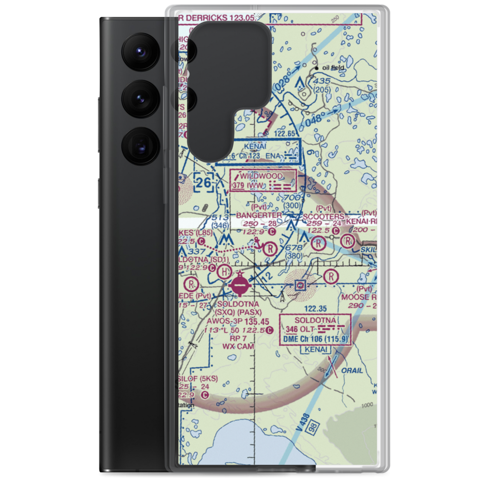 Lakewood Airstrip (53AK) VFR Sectional Samsung Case Samsung Galaxy S22 Ultra model shown
