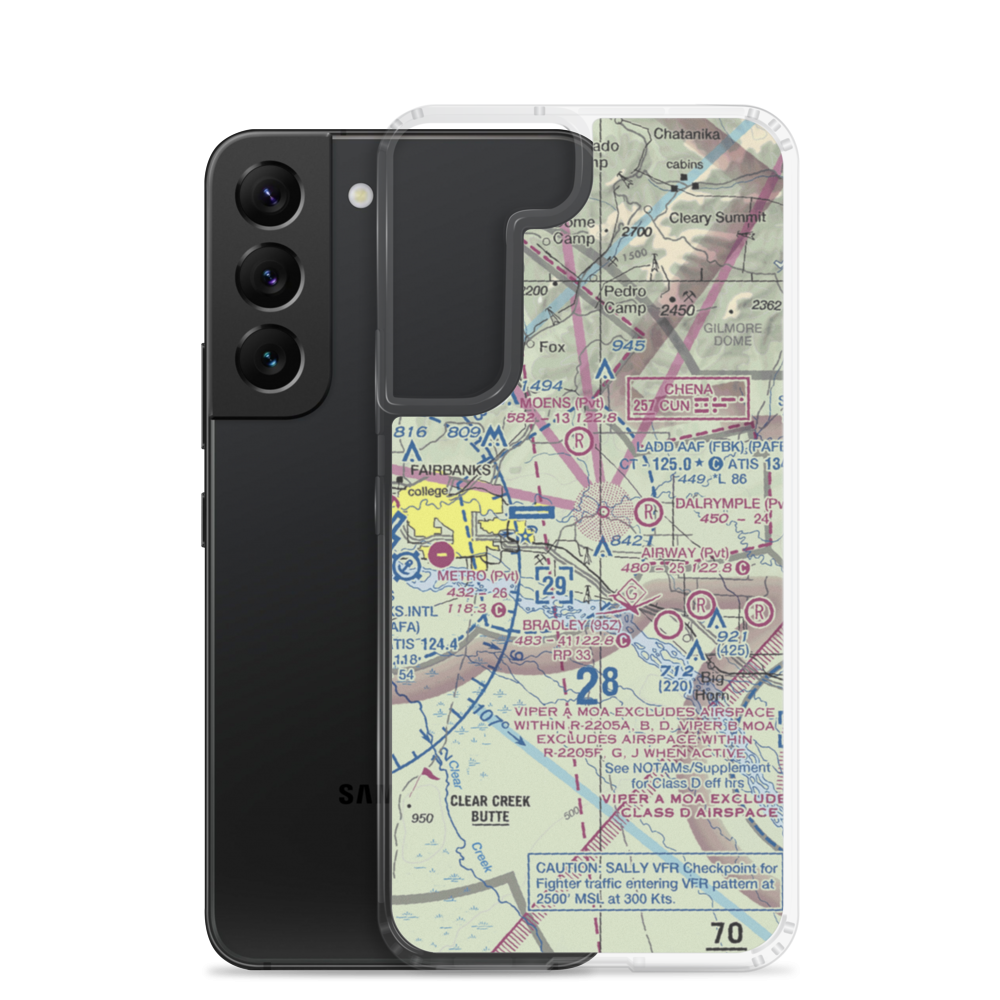 Lakloey Air Park (AK22) VFR Sectional Samsung Case Samsung Galaxy S22 model shown