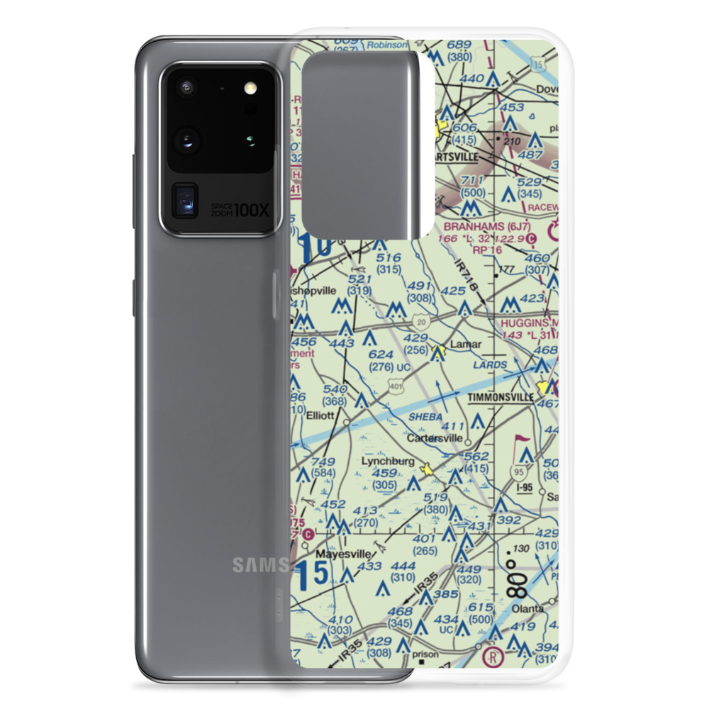 Lamar Airport (SC19) VFR Sectional Samsung Case Samsung Galaxy S20 Ultra model shown