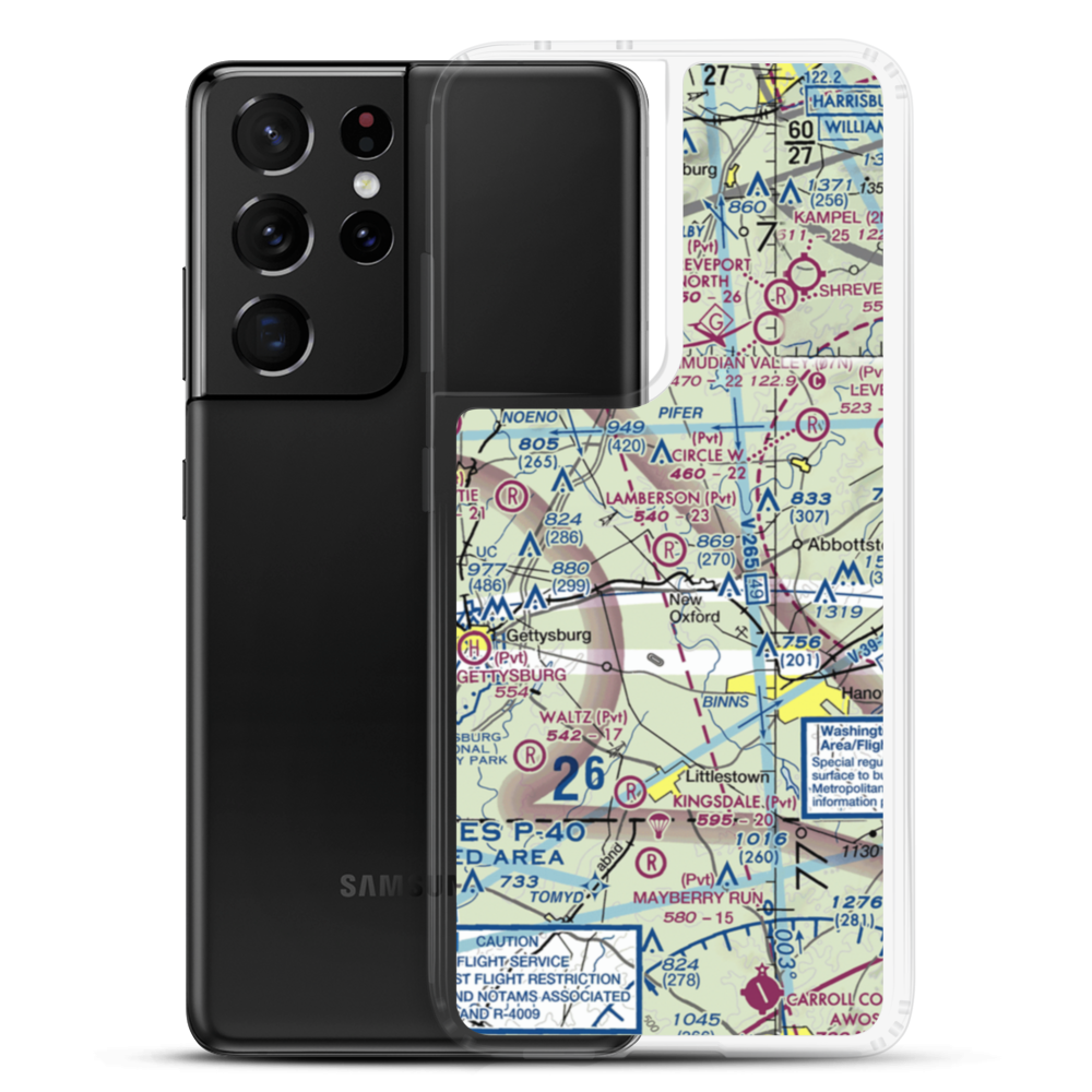 Lamberson Airport (51PA) VFR Sectional Samsung Case Samsung Galaxy S21 Ultra model shown